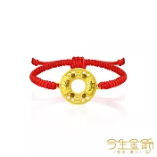 今生金飾 雙福手繩 黃金串珠手繩 大人手圍約16-18公分