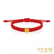 今生金飾 牽金牛手繩 黃金串珠手繩 大人手圍約16-18公分