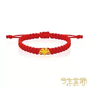 今生金飾 雀月屏手繩 黃金串珠手繩 大人手圍約16-18公分