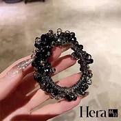 【HERA 赫拉】炫彩珊瑚礁珍珠水鑽髮圈 H112121903 銀黑色HRE10