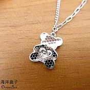 我愛你520閃亮碎冰小熊S999純銀項鍊.白金色.附贈禮盒(情人節禮物.聖誕禮物)