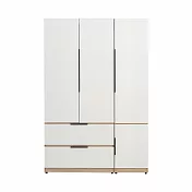 IDEA-MIT面白4X6尺升級耐磨四開雙抽收納衣櫃+側邊櫃