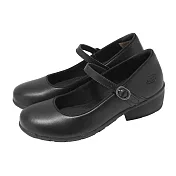 Skechers 休閒鞋 Elsit 女鞋 黑 皮革 可調式鞋帶 增高 工作鞋 108230BLK