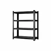 【好氣氛家居】加厚承重可調高度置物層架/四層款.兩色可選 黑色