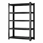 【好氣氛家居】加厚承重可調高度置物層架/五層款.兩色可選 黑色