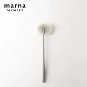 【日本MARNA】長柄浴室清潔海綿刷/浴缸刷 灰色