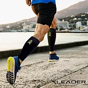 【Leader X】台灣製 石墨烯涼感反光小腿套 男款 運動 登山 健身 一雙入 (三色任選) 黃色
