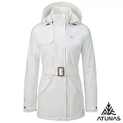 【ATUNAS 歐都納】女款GORE-TEX 2L 防水防風透氣石墨烯纖維單件式外套/大尺碼A1GT2512W- S 白
