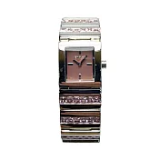 DKNY 甜美名媛時尚腕錶-銀X粉