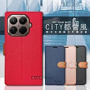 CITY都會風 小米 Xiaomi 15T Pro 插卡立架磁力手機皮套 有吊飾孔 玫瑰金