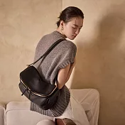 ZODENCE TARA進口真皮垂墜感肩背方包 黑