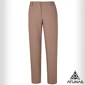 【ATUNAS 歐都納】女款刷毛抗風保暖輕量長褲/大尺碼/小尺碼A6PA2532W- S 摩卡棕