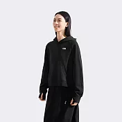 The North Face W CROP HOODIE - AP 女連帽上衣-NF0A8F0YJK3 L 黑色