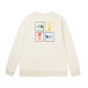 The North Face U BOX LOGO CREW GRAPHIC - AP 男女圓領套頭衫-NF0A8F0TQLI 3XL 米白色