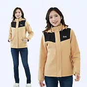 【遊遍天下】女款GlobeTex防水防風保暖刷毛軟殼外套(GJ23048) XL 卡其