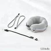 義大利La Belle《波波甜甜圈》頸枕-3色(杏色/紫色/灰色) 灰色