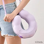 義大利La Belle《波波甜甜圈》頸枕-2入3色任選(杏色/紫色/灰色) 加贈秒收購物袋 紫色2入