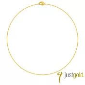 【Just Gold 鎮金店】計價黃金_花十字鍊MN (16吋)