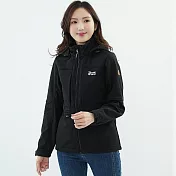 【遊遍天下】女款GlobeTex防水防風保暖刷毛軟殼外套(GJ23050) L 曜岩黑