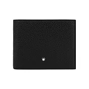MONT BLANC 粒面牛皮對開零錢袋短夾 (黑色)