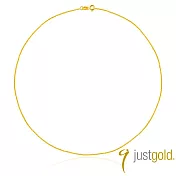 【Just Gold 鎮金店】18K金 圓型斗元鍊MN(18吋)