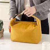 E.City_日系手拎卡扣便當包提袋 黃色