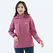 【遊遍天下】女款GlobeTex防水防風保暖刷毛軟殼外套(GJ23050) L 粉紅