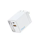 【amuok】65W GaN氮化鎵自帶線快充頭 電源供應器 充電頭 充電器 豆腐頭 白色