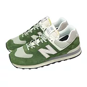 New Balance NB 休閒鞋 574 男鞋 女鞋 綠 棕 麂皮 經典 NB 紐巴倫 U574GRE-D 24cm GREEN/BROWN
