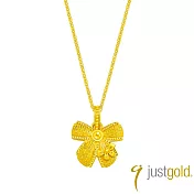 【Just Gold 鎮金店】格紋蝶語 黃金吊墜(不含鍊)