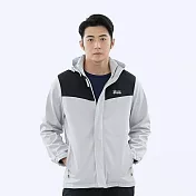 【遊遍天下】男款GlobeTex防水透濕防風保暖刷毛軟殼外套(GJ23049) XL 灰白