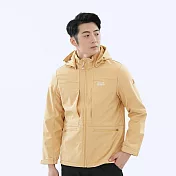 【遊遍天下】男款GlobeTex防水透濕防風保暖刷毛軟殼外套(GJ23051) XL 卡其