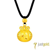 【Just Gold 鎮金店】雋藏 祥雲金袋 黃金吊墜 (附繩)