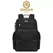 【ZENDAR】台灣總代理 限量3折 頂級高彈性防潑水商務休閒電腦後背包 洛倫佐系列 全新專櫃展示品(黑色 男包)
