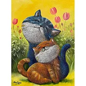 【玲廊滿藝】曾啟文-浪漫礦砂系列-兩小無猜40x30cm