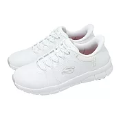Skechers 工作鞋 Nampa Slip-Ins 女鞋 白 彈性鞋帶 休閒鞋 108218WHT