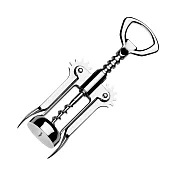 《GHIDINI》羽翼螺旋開酒器(亮銀) | 紅酒開瓶器