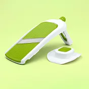 《CHEFN》Sleekslice壓器+可調式刨片器(綠) | 料理刨絲器 刨絲刀 切絲器
