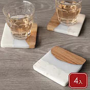 《danica》Heirloom方形拼接杯墊4入(天際) | 咖啡杯墊 飲料墊 水杯墊