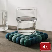 《danica》Heirloom羊毛氈杯墊4入 - 深海