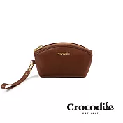 【Crocodile】鱷魚皮件 真皮零錢包 小巧隨手包 義大利植鞣皮-Naturale系列-0103-11016 咖啡色