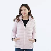 【遊遍天下】女款顯瘦中長版防潑水防風保暖羽絨外套(GJ22052) 3XL 淺紫