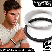 MASSA-G Tai-Chi鈦極系列 鈦黑極白鍺鈦手環 鈦黑│極白