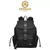 【ZENDAR】台灣總代理 限量3折 頂級高彈性防潑水休閒後背包 琪亞拉系列 全新專櫃展示品(黑色 女包)