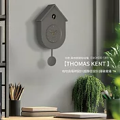 Thomas Kent|Cuckoo 13吋 北歐森林擺錘咕咕鐘 -多色可選 ( 計時鐘 壁掛式時鐘 簡約時鐘 極簡靜音時鐘 客廳壁鐘 掛鐘 藝術鐘 ) 深褐灰