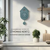 Thomas Kent|Cuckoo 13吋 北歐森林擺錘咕咕鐘 -多色可選 ( 計時鐘 壁掛式時鐘 簡約時鐘 極簡靜音時鐘 客廳壁鐘 掛鐘 藝術鐘 ) 水淺藍