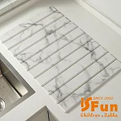 【iSFun】可折疊 多功能珪藻土吸水墊碗碟瀝水墊 60x39cm/大理石 大理石