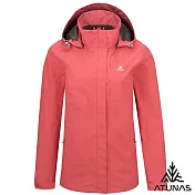 【ATUNAS 歐都納】女款GORE-TEX PACLITE防水透氣+保暖羽絨兩件式外套/大尺碼A2GT2519W- S 莓果紅