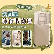 馬卡龍二代升級款拉桿行李箱旅行收納包 米色