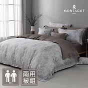 MONTAGUT-60支300織紗萊賽爾纖維-天絲兩用被床包組(冬林秘境-雙人)